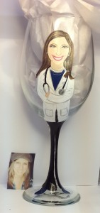 Portrait wine glass