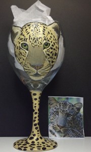 Leopard Wine Glass