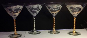 Lace Painted Glasses